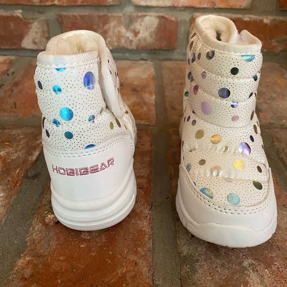 New Hobibear Kids Boots - Glitter White